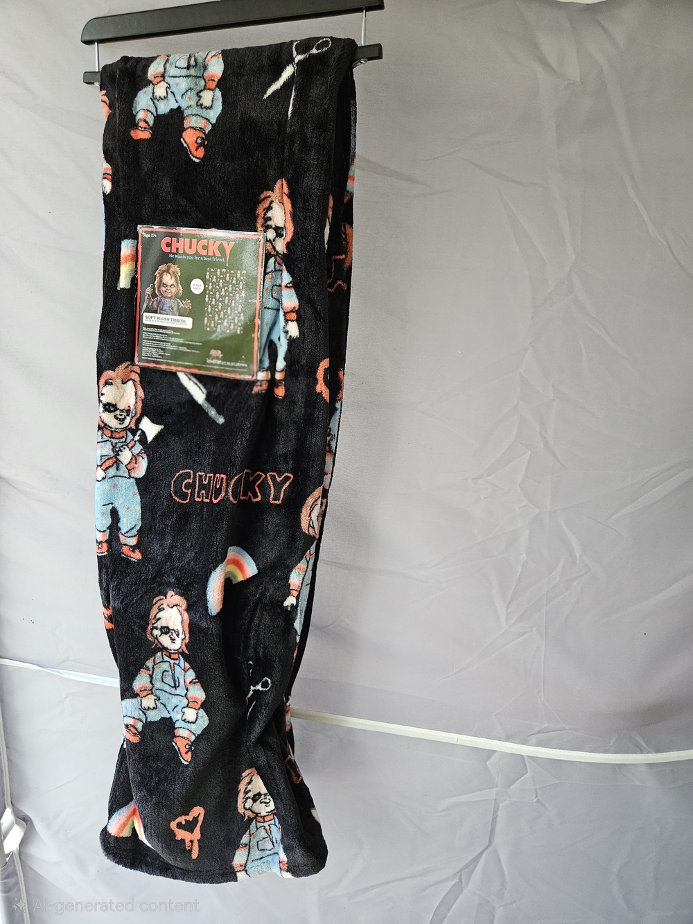 Chucky Childs Play Halloween Plush Throw Blanket 50x70 Horror Spooky Goth